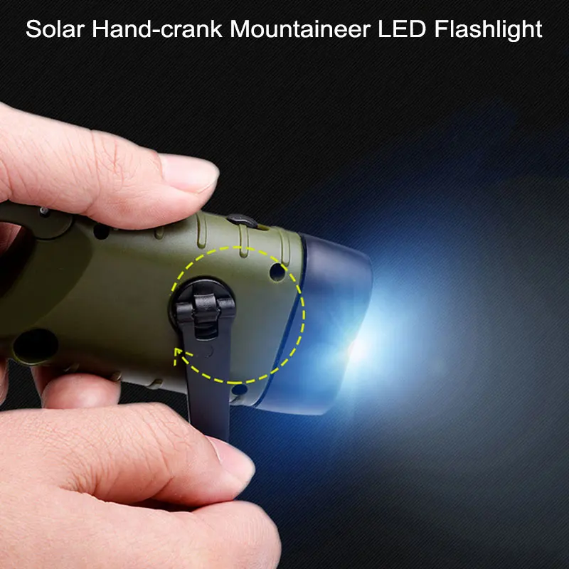 Portable Mini Flashlight Keychain Hand Crank Rechargeable ~ New 2 