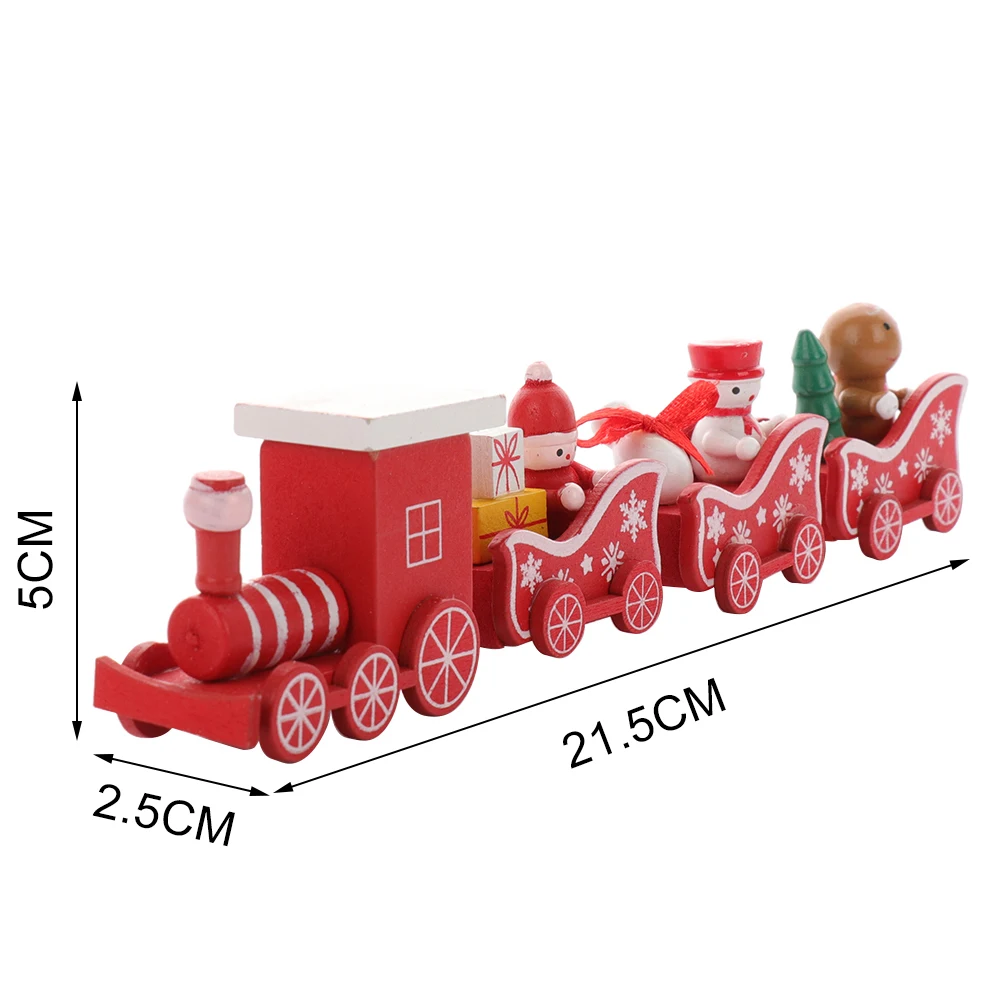 Рождественский мини деревянный поезд расписанный с рождественскими игрушками подарок орнамент navidad Рождественское украшение для дома подарок на год