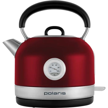 

Electric kettle Polaris PWK 1769ca retro, 2200 W, red and silver