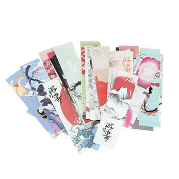 

30pcs/lot Vintage Paper Bookmark Japanese Style Book Marks For Kids School Student Funny Gift Card Accessories