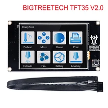 Bigtreetech tft35 v2.0 controlador inteligente, tela de toque de 3.5 polegadas para skr v1.3 mks gen v1.4 impressora 3d peças