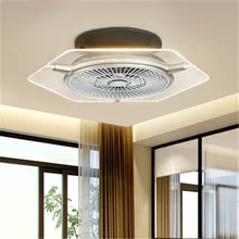 Невидимая современная столовая светодиодный потолочный вентилятор светильник креативный круглый светодиодный светильник для гостиной с пультом дистанционного управления