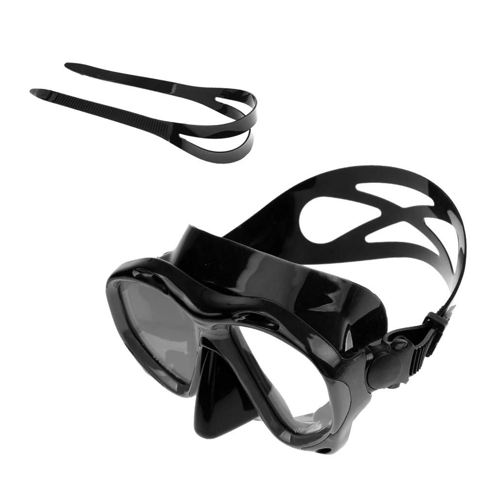 Swimming Snorkeling Spearfishing Scuba Diving Silicone Mask Strap Combo Set