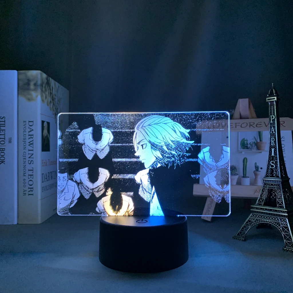 Двухцветный 3D светодиодный ночник аниме Токийский рептив фигурка майкей для