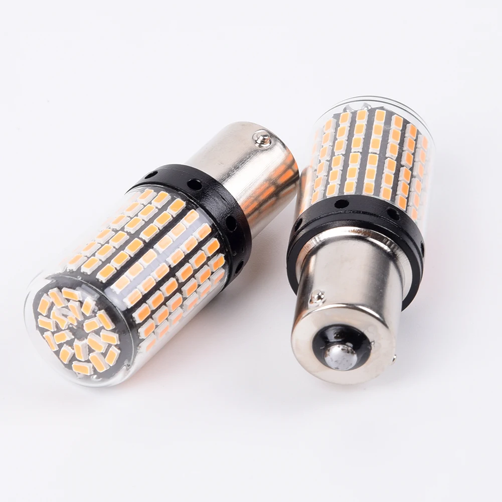 12V 1156 144SMD BAU15S PY21W Автомобильный светодиодный указатели поворота Canbus лампы части
