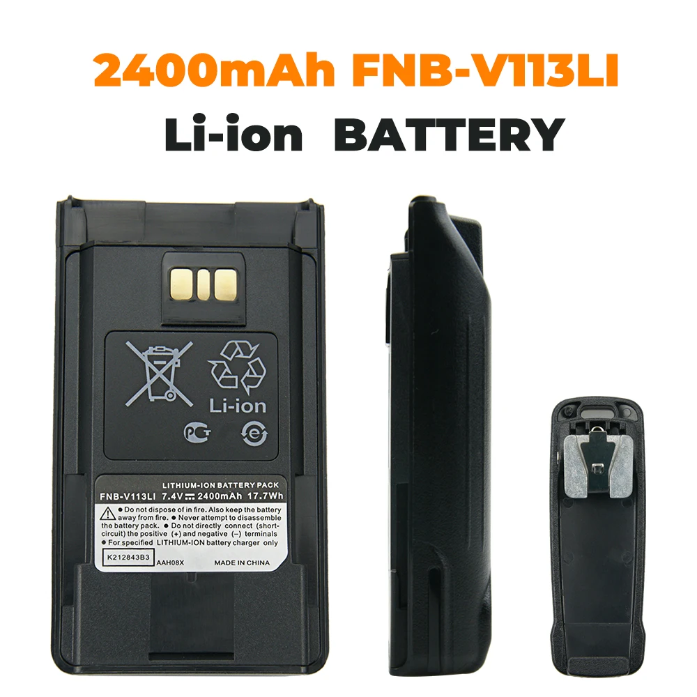 2400 мА/ч 7 4 V FNB-V112 FNB-V113 Батарея для Vertex Стандартный VX-450 VX-451 VX-454 двухстороннее радио |