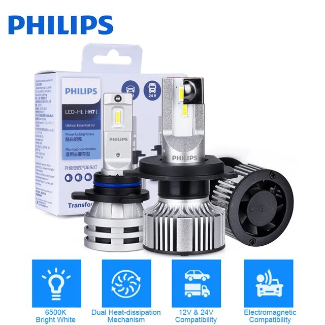 Philips X-treme Ultinon LED H4 H7 H8 H11 H16 9005 9006 HB3 HB4 12V 6000K  Car LED Head Light Auto Fog Lamps +200% Brighter (Twin) - AliExpress