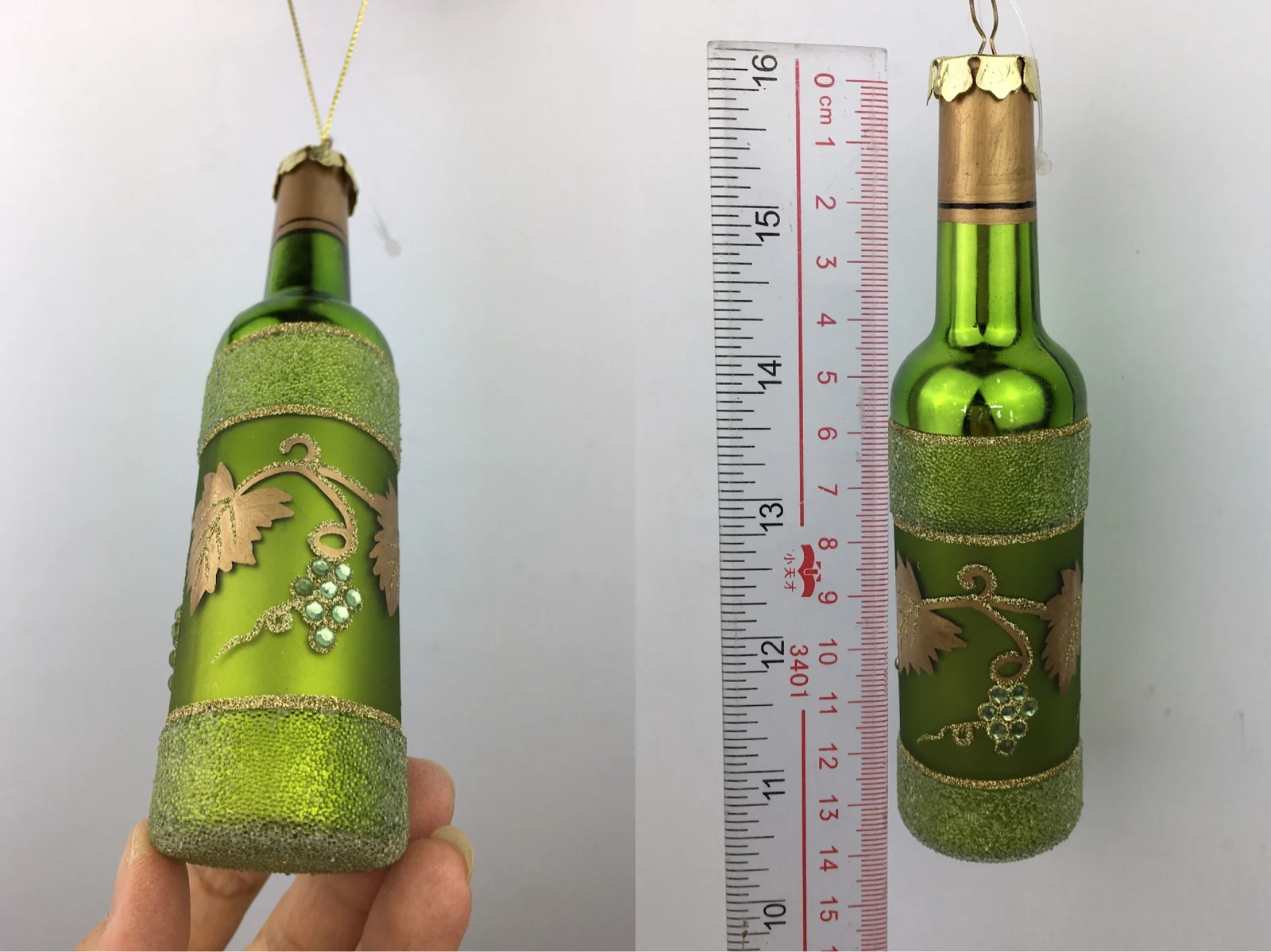 Импортные товары стекло Санта Клаус Рождественская елка стекло, снежинка шар кулон ручной работы Стиль праздничные украшения