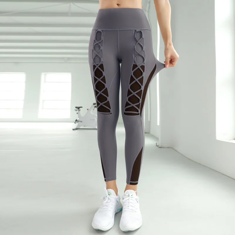 Seamless Yoga Lace Pants Women High 