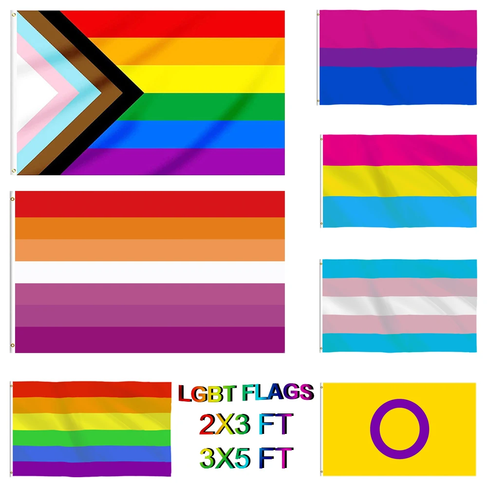 Flagnshow Drapeau Gay 90x150cm Rainbow Things Fierté Bisexuel