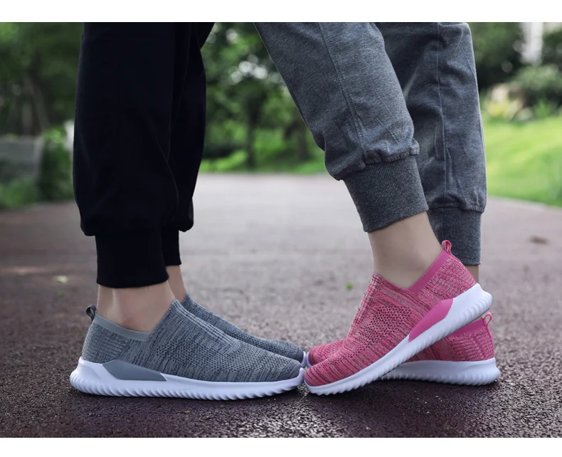 NKAVQI/Женская обувь Flyknit; женская дышащая обувь без застежки на плоской подошве; черные кроссовки с мягкой подошвой; повседневные женские кроссовки на плоской подошве; Krasovki