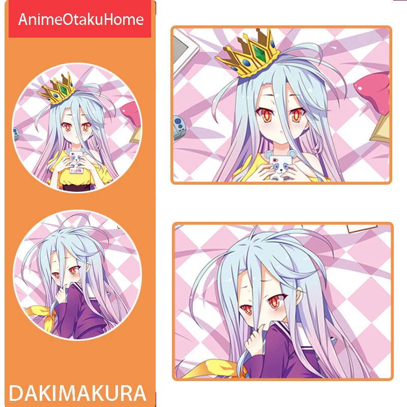 

Anime NO GAME NO LIFE Shiro Sexy Lovely Girl Throw Pillow Cover Hugging Body Pillowcase Otaku Bedding Dakimakura Pillow Case