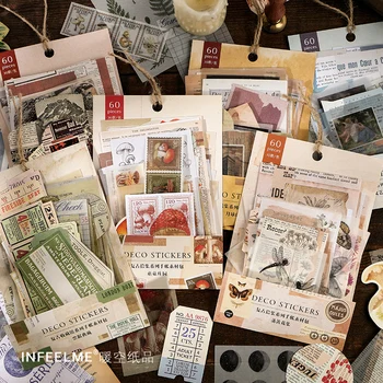 

60pcs Kawaii Stationery Stickers Retro picks DIY Craft Scrapbooking Album Junk Journal Happy Planner Diary Stickers