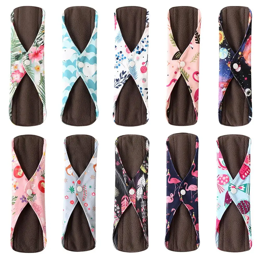 

Ohbabyka Washable Sanitary Pads Bamboo Charcoal Cloth Menstrual Pad Reusable Waterproof Mama Sanitary Napkin Cotton Panty Liner