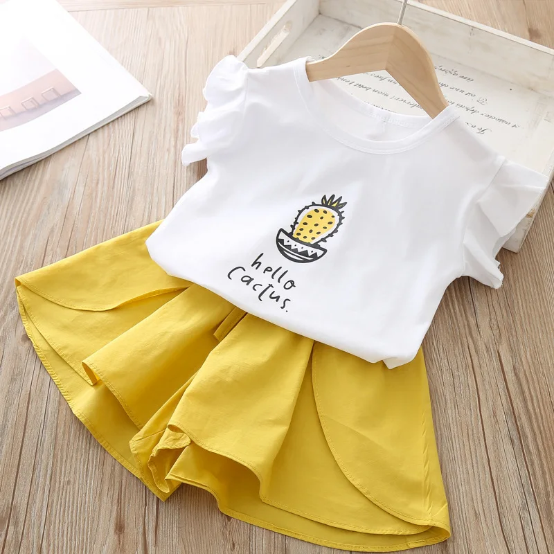 Vgiee Summer Clothes for Girls 2 to 7 Years Suit Girl Children Short Piece Set Party Bithday Baby Toddler Outfits CC1052 | Мать и ребенок