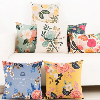 

Beautiful Flower Pattern Cute Kids Cool Throw Massager Decorative Vintage Pillows Cover Pillow Case Home Decor Family Kid Gift