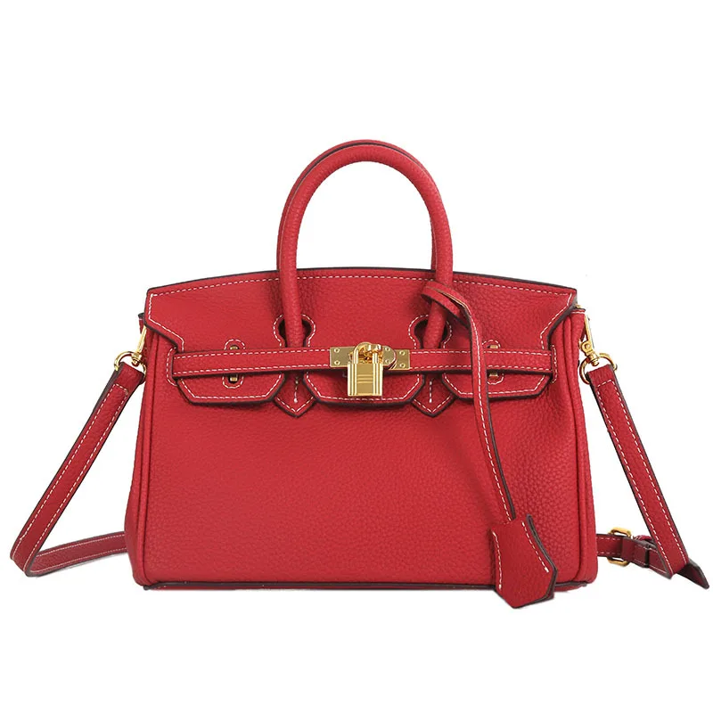 

2019 new lychee pattern bag shoulder bag Messenger bag fashion wild commuter bag street shopping bag handbag wallet