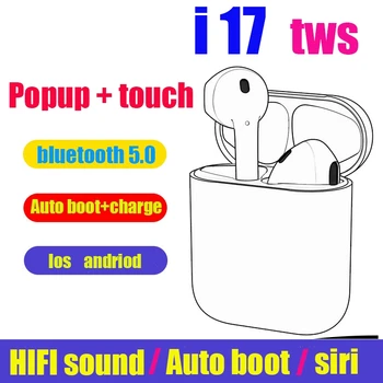 

i17 TWS Earphones Wireless Bluetooth Headset popup with touch Control Pk I9000 I7 I9S for IPhone 7 8 X XS Xiaomi Huawei Samsung