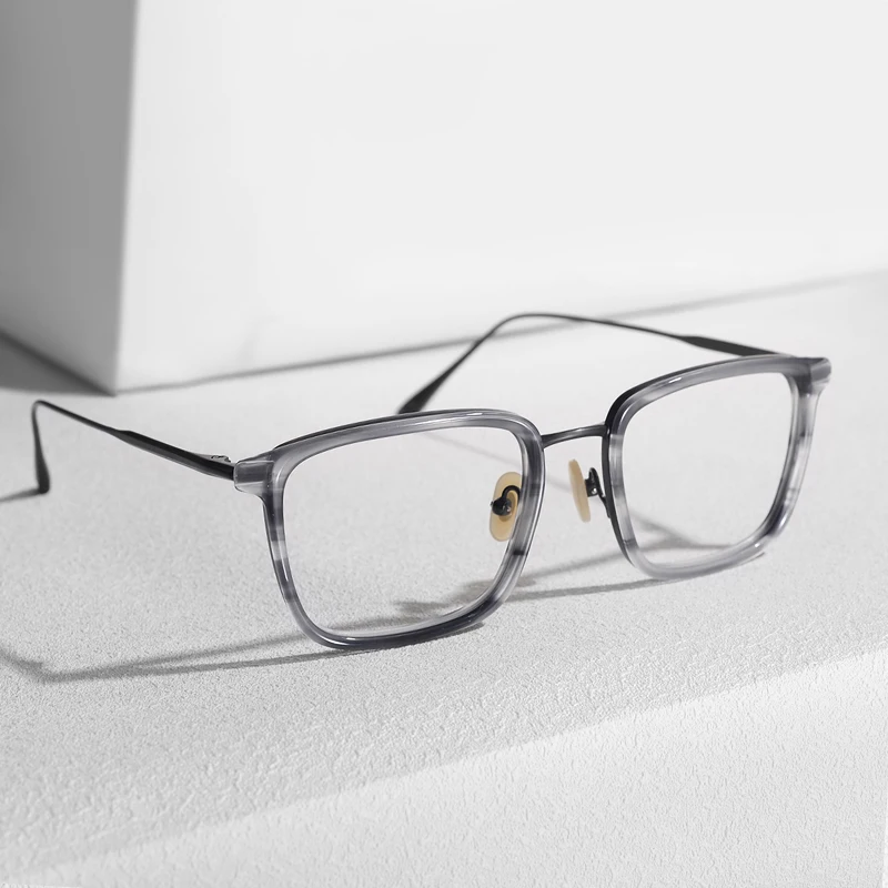 US $48.45 High Quality Titanium Acetate Glasses Frame Men Japanese HandMade Square Prescription Eyeglasses Women Myopia Optical Eyewear
