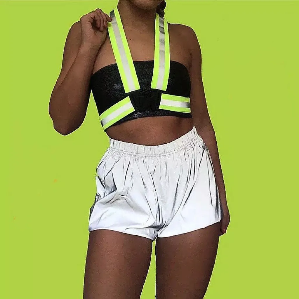 Female Shorts Fitness Women Casual Sexy Wide Leg Shorts Reflective Breathable Workout Unique Charm Shorts