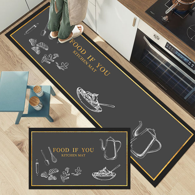 Kitchen Mat Bedroom Blue Long Strip Area Rugs Entrance Doormat Hallway Carpet Water Absorbent Bathroom Floor Mat