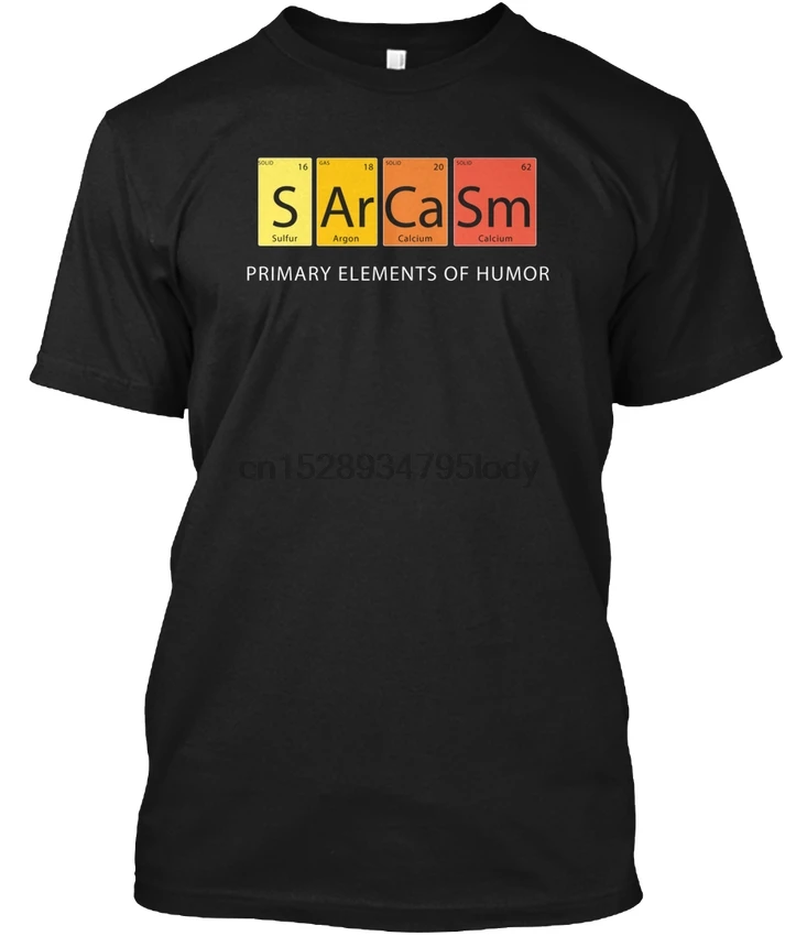 

Sarcasm Elements Of Humor - S Ar Ca Sm Primary Hanes Tagless Tee T-Shirt