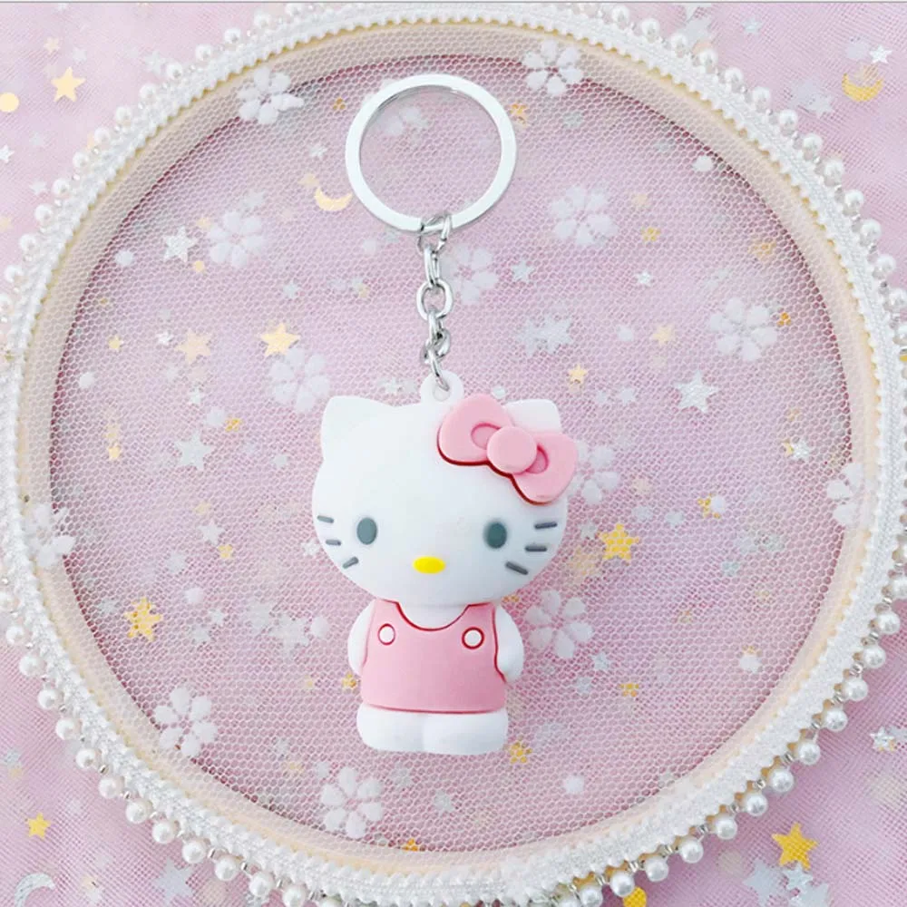 Mini KT Cat 3D Милые Мультяшные брелоки hello kitty, Брелоки для ключей KT, брелоки, сумки, подвески, аксессуары, брелоки с животными для женщин и девушек - Цвет: Mini KT Cat