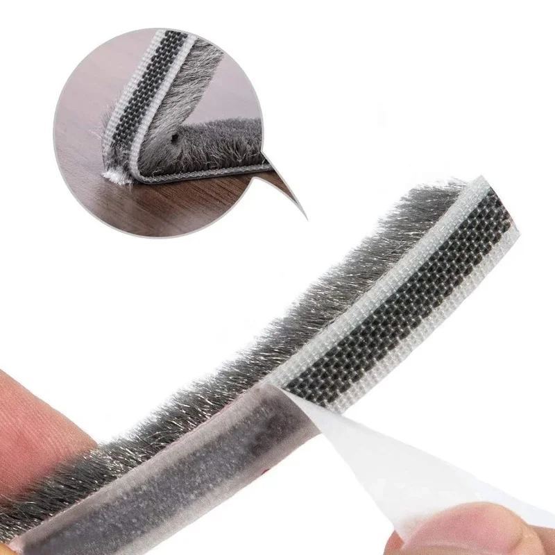 Brush strip self adhesive door WeatherStripping window sealing Strip Sliding Wardrobe door sealing tape 5M Window Hardware Tool door seal strip sealing strip tape window seal strip sealing tape rubber seal strip rubber door weatherstripping door weatherstripping sealing strip waterproof tape
