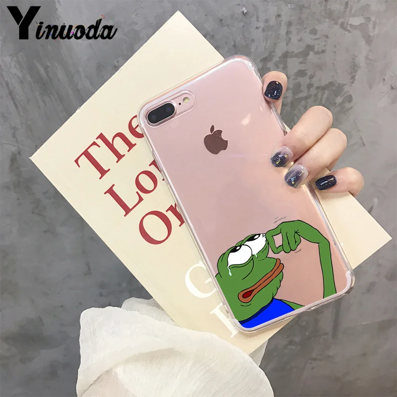 Yinuoda лягушонок Пепе Модный чехол для телефона чехол для iphone 8 7 6 6S Plus X XS max 10 5 5S SE XR Coque Shell