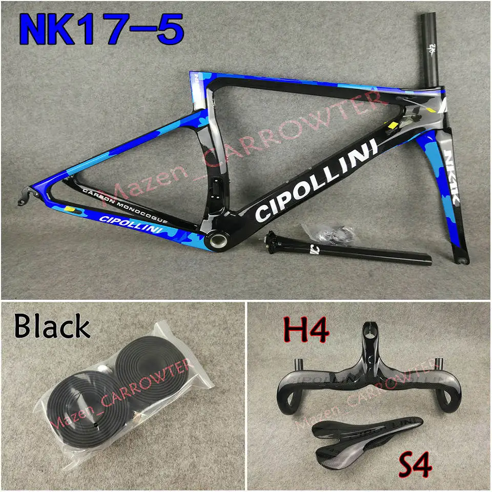 Package 3 3K Камуфляж синий MCipollini NK1K карбоновая рама Cipollini руль седло бутылки клетки 50 мм карбоновые колеса Novatec A271 ступицы - Цвет: Package 3