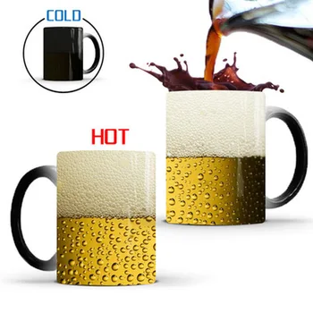 

Creative Magic Coffee Mugs Cups Ceramic Funny Tea Beer Travel Mugs Starry Sky Couple Custom Induction Discoloration Gift Mugs