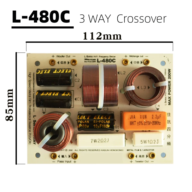 Hifidiy Viva Hi-fi Way Unidade de Alto-falante Tweeter Mais Mid Mais Bass Alto-falantes de Áudio Filtros Divisor de Freqüência Crossover L380c - Image 4