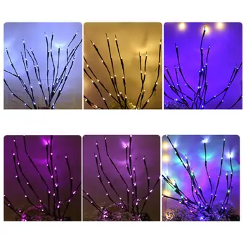 

20Heads Branch Lamp Fairy String Light Tree Twig Flower Xmas Party Wedding Decor