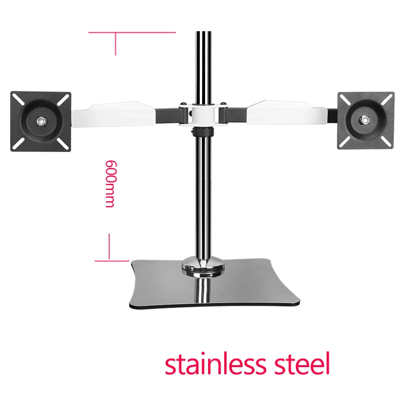 Новинка) DL-T901D-60 10-2" продолговатый основа из нержавеющей стали монитор настольное крепление стойка поворотная 180 Поворот 360 Полный motion 15 кг