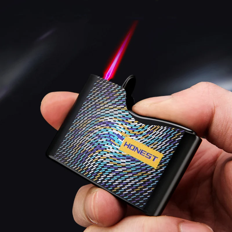 

Jet Gas Torch Lighter Metal Down Ignition Turbo Lighter Butane Creativity Windproof Lighter Cigarette Accessorie Gadgets For Men