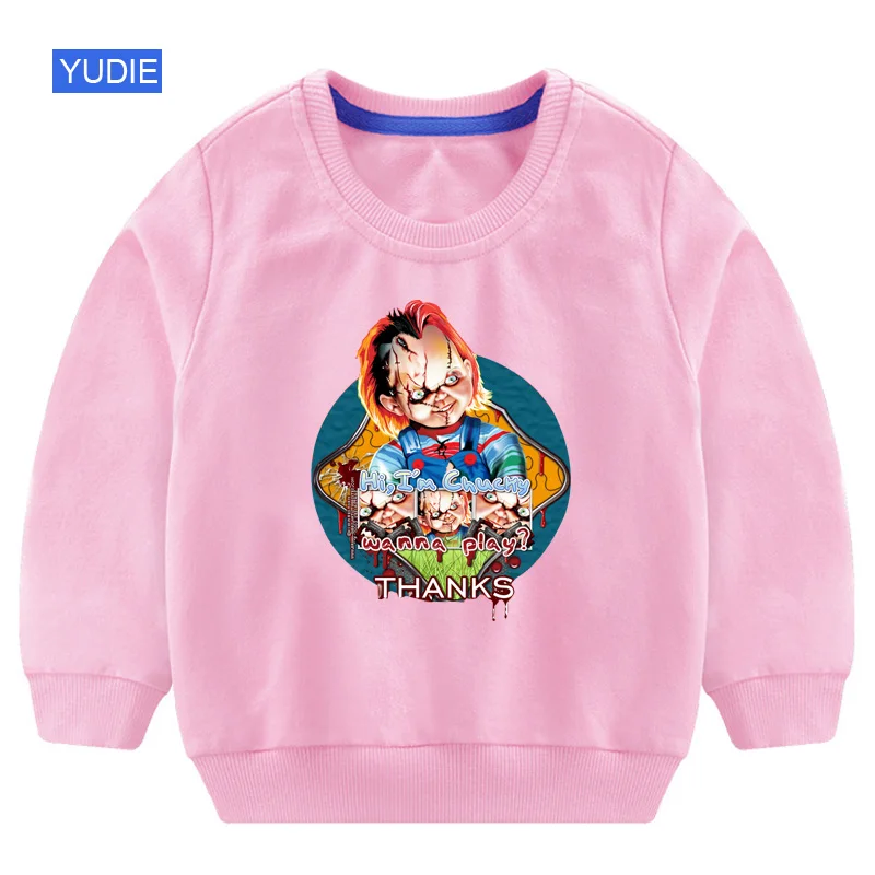 Детские толстовки playera chuky/милая детская одежда на Хэллоуин для мальчиков; костюм для детей; хлопковый пуловер; топы с рисунками животных; 2 года - Цвет: 05
