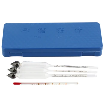 

Professional Measure 0 to 100% Alcohol Content 3 Pieces Hydrometer Set