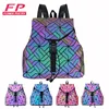 Luxury Backpacks Women Designer Shoulder Bags Female Geometric Luminous Backpack School Purse Holographic SchoolBags Ladies Bag ► Photo 1/6