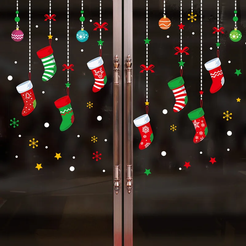 Рождество DIY Снежинка окна стикер зимние наклейки на стену для детей комнаты рождественские украшения для дома год стикер s - Цвет: S09