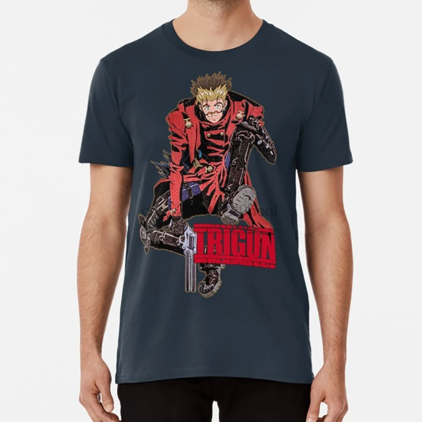 Trigun T shirt vash trigun the stampede anime manga farwest cowboy futuristic scifi retro | Мужская одежда