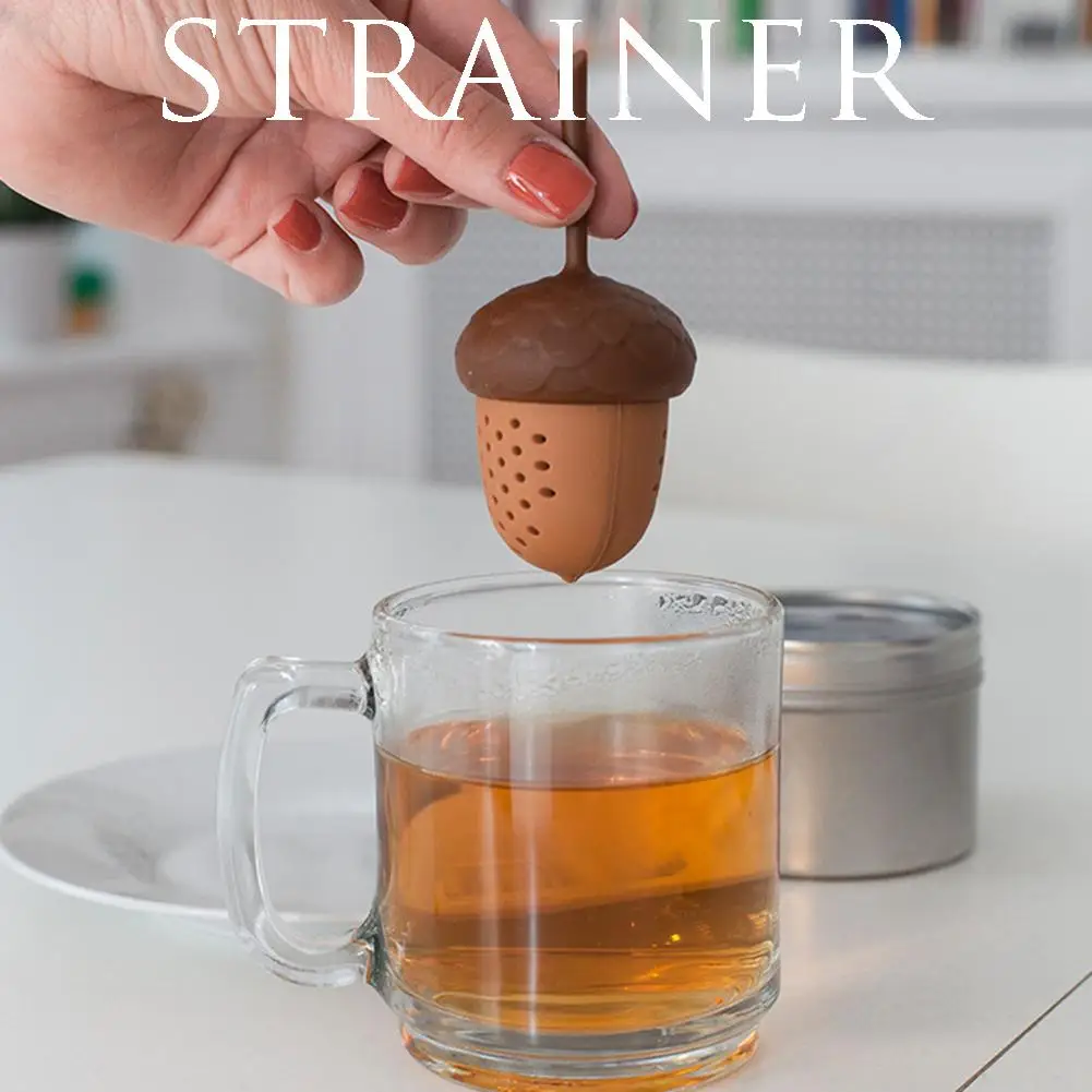 Силиконовый ситечко для чая в форме конуса из сосны, нетоксичный чайный заварочный пакетик, чайный горшок, ситечко для утечки чая, кухонные принадлежности, аксессуары