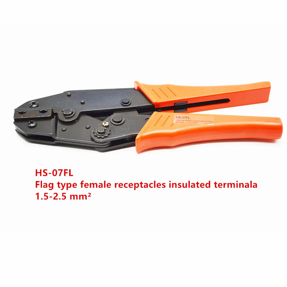 

15-13AWG RT-HS-07FL 1.5-2.5mm² Red Hand Type Crimp Pliers Crimping Tool Flag Type Female Receptacles Insulated Terminals