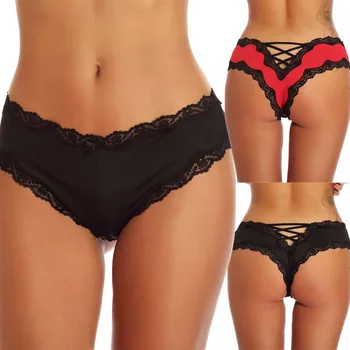 

Girl's Sexy Bandage Lace Panties Lingerie Underwear Seduction Underpants Cotton low-Rise Lady Underpants calzoncillos bajos FJSL