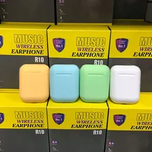 R10 tws Bluetooth наушники всплывающие Беспроводные наушники с сенсорным управлением стерео наушники Беспроводная зарядка гарнитура бинауральная 10 шт. DHL