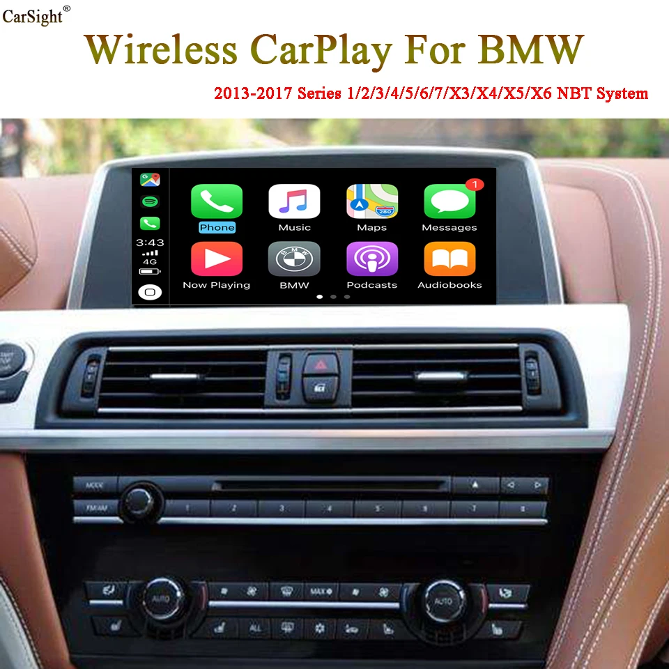  Smartphone Mirroring Solution for BMW F48 X1 with IOS Styled Interface Serious Voice Control Podcas