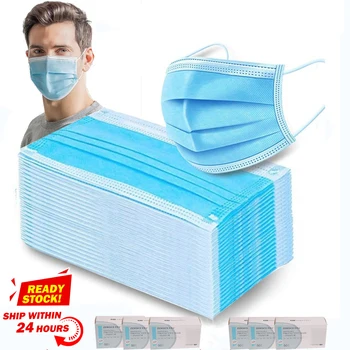 

Disposable Medical Mask Anti Dust Protect 3 Layers Filter Earloop Non Woven Dustproof Breathable Medical Face Mask 12 Hours Ship