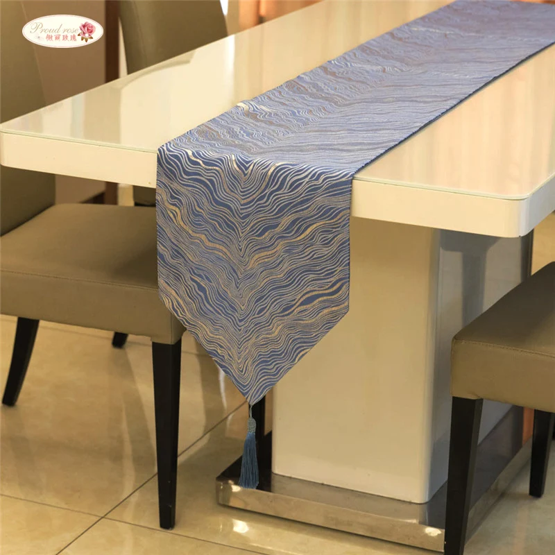 

Proud Rose Nordic Table Flag Light Luxury Wave Pattern Table Runner Korean New Chinese Style Dining Table Coffee Table Bed Towel