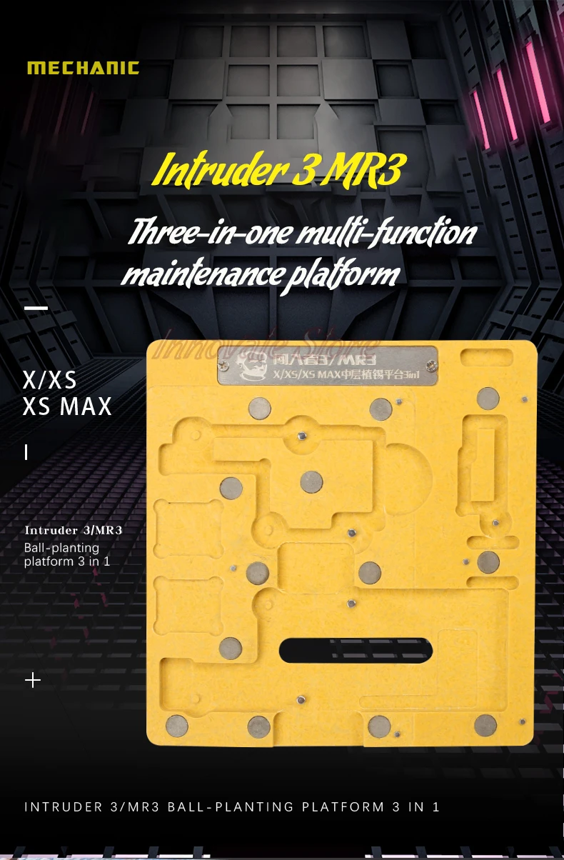Механик MR3 3-в-1 среднего слоя посадка олова, на платформе, с квадратным квадратный филе автоматическое позиционирование iPhone XS MAX мобильного телефона re