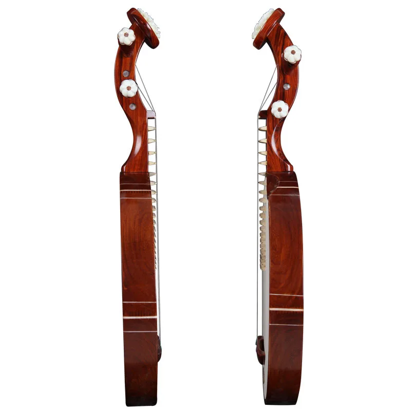 Professional yueqin lute red sandalwood playing folk music, Beijing opera copper playing teaching instruments