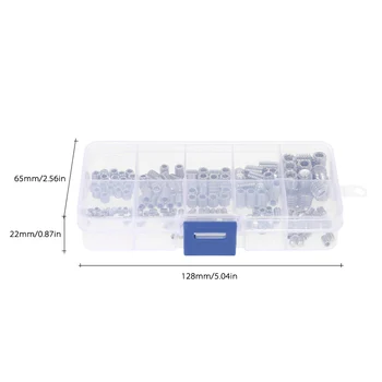 

New 200pcs Socket Screws Stainless Steel Hex Socket Set Screw Grub Screws Cup Point Assortment M3-M8 With Box Hexagonal Screw Ki